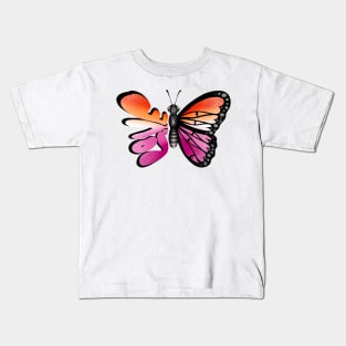 Lesbian Pride Butterfly Kids T-Shirt